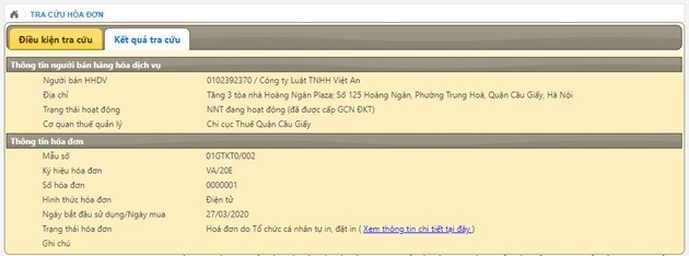 Cách tra cứu hóa đơn giá trị gia tăng